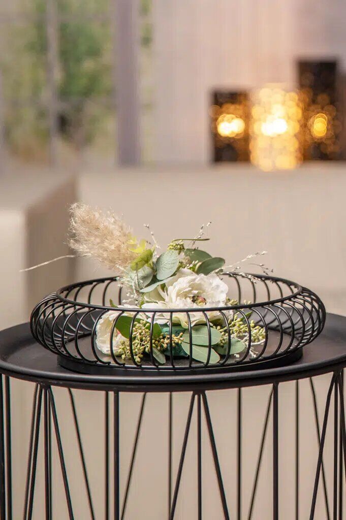 glitter-schale-schwarz-klein Dekoschale Glitter Metall schwarz 30cm