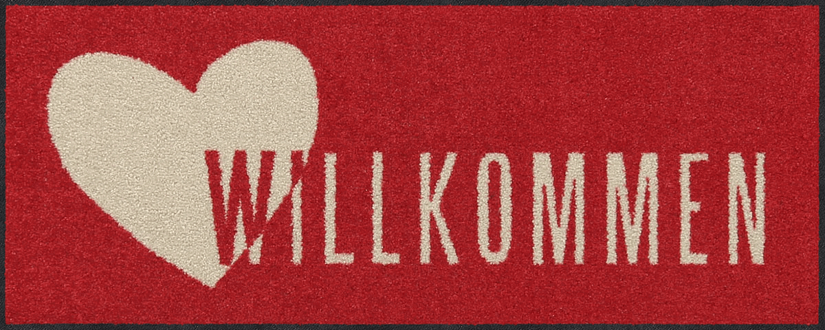 Wohnmatte Herzlich Rot