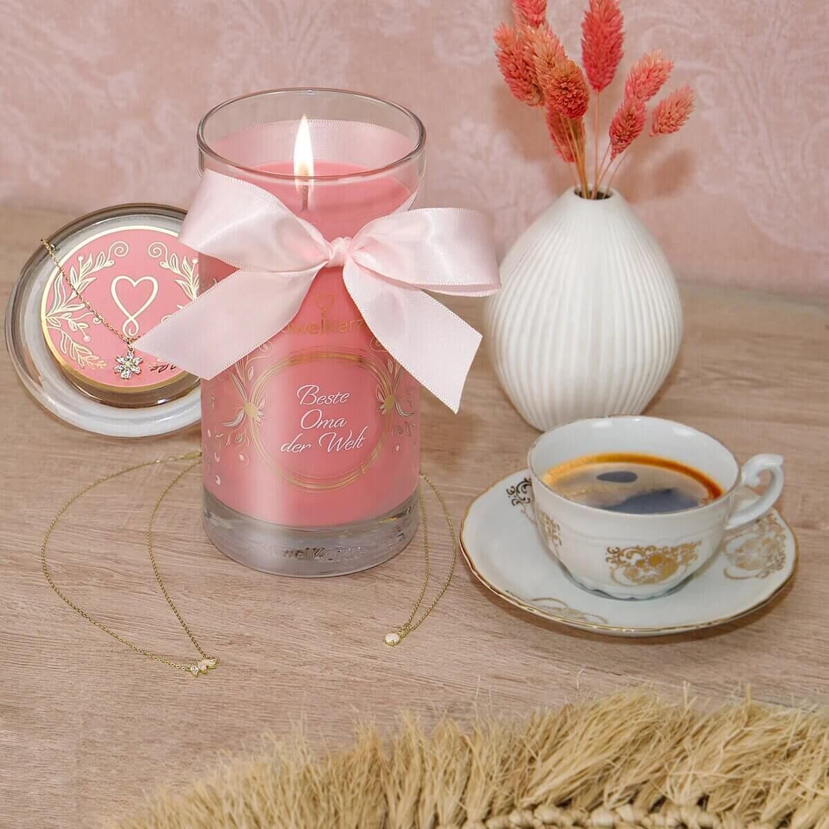 Beste Oma der Welt (Halskette, vergoldet) 400g Pokal