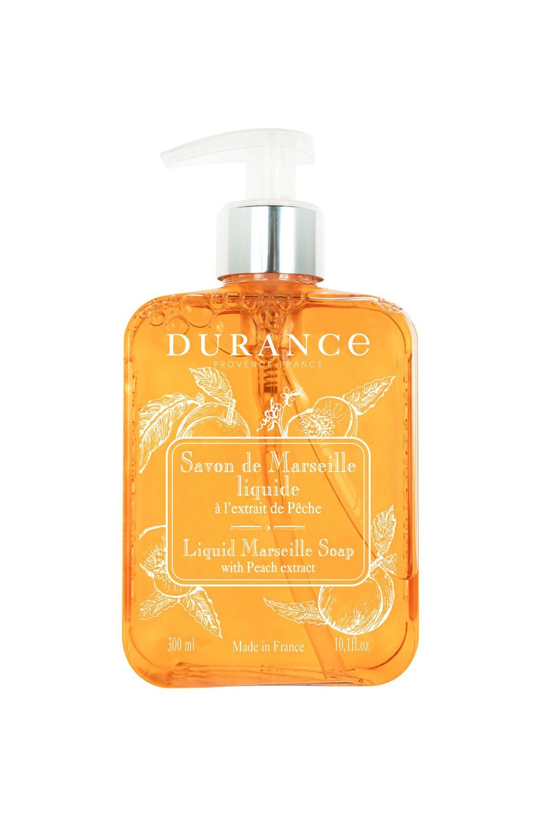 Peach-300ml Marseiller Flüssigseife Pfirsichextrakt 300ml Auslauf