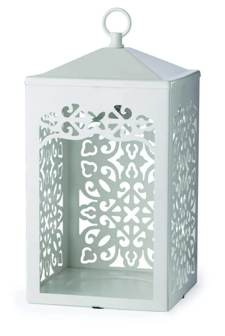 scroll-laterne-candle-warmer-white SCROLL Laterne weiß Kerzenwärmer