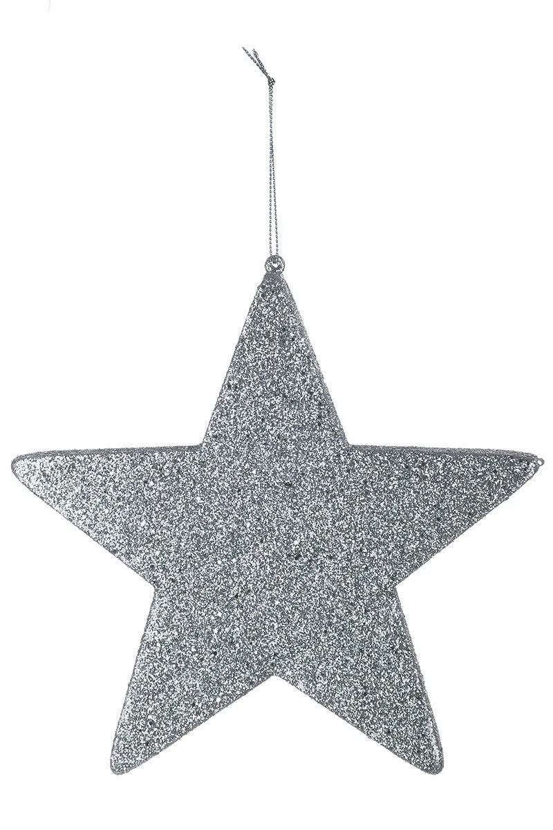 Deko Hänger Shine Stern silber 11,5cm Sternsymbol, Symbol