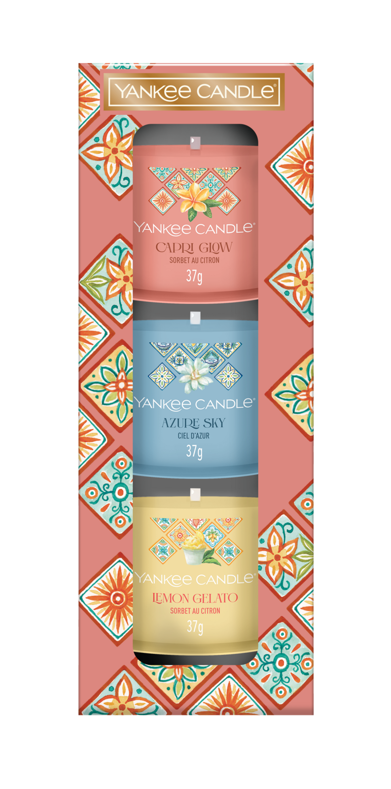 3 Glasvotivkerzen à 37g Geschenkset Hello Italy 3 Glasvotivkerzen à 37g Geschenkset Hello Italy