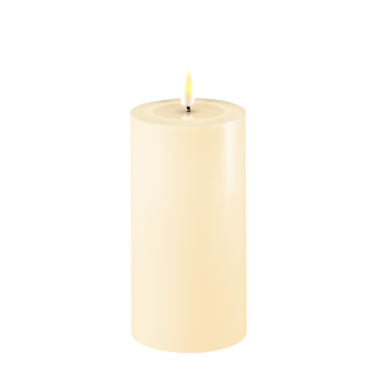 2021-RF-0110 Stumpenkerze LED creme 7,5 x 15cm