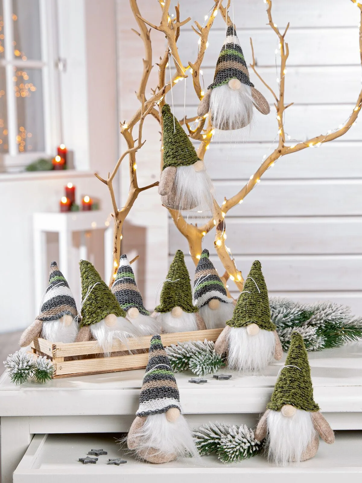 Deko Hänger Wichtel Lennard 2fach sortiert Weihnachten, Weihnachtsdekorationen, Festival