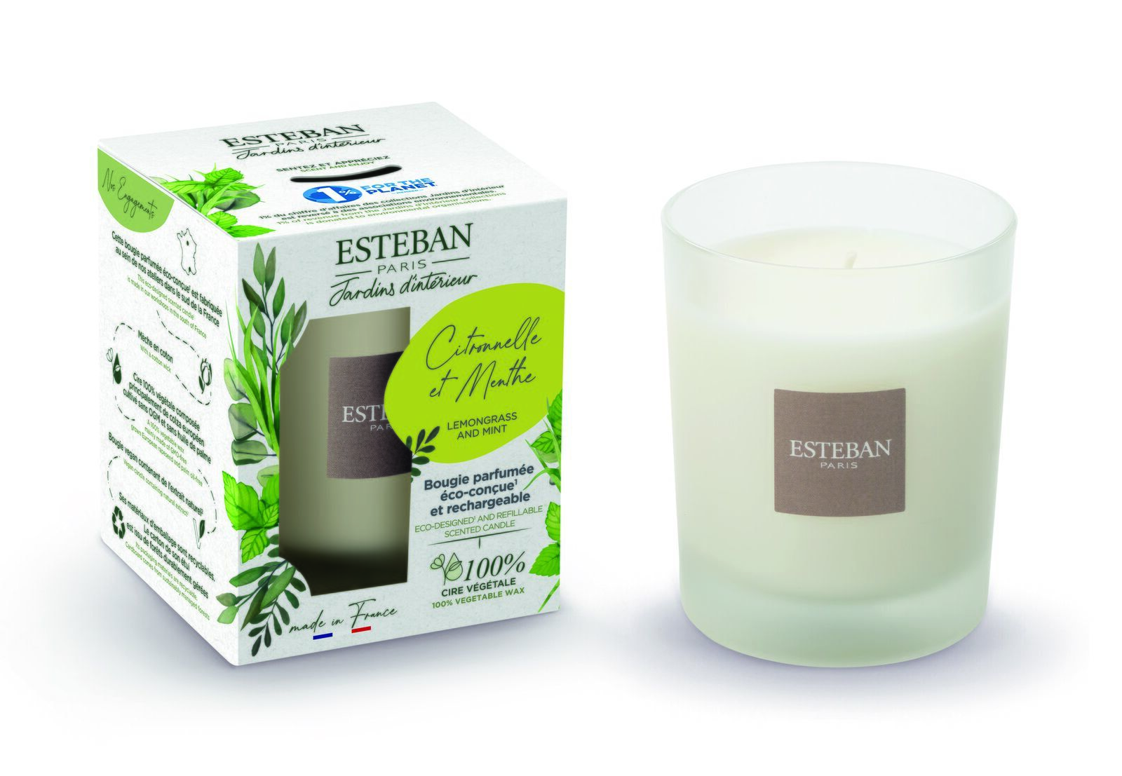 BCM-004 Zitronengras & Minze Duftkerze 180g