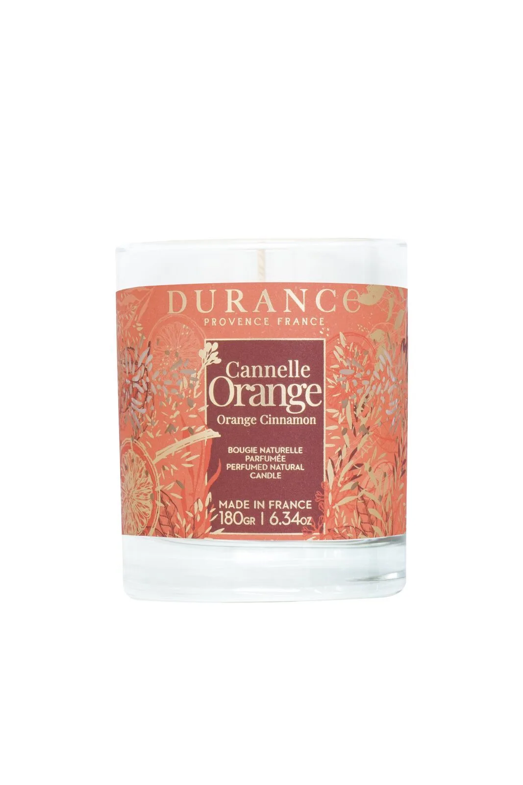 Zimt-Orange Duftkerze 180g Kräuter, Pflanze