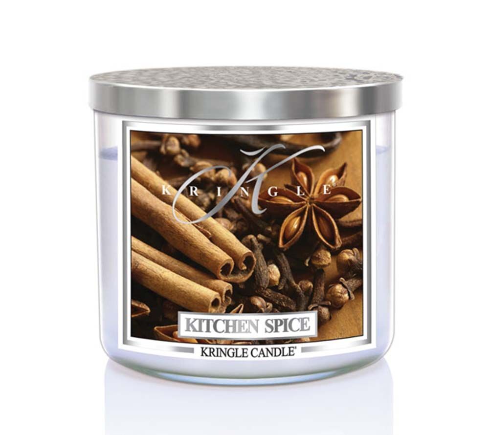 kringle_candle_kitchen_spice_silver_lid_american_heritage Kitchen Spice 396g Tumbler 3-Docht
