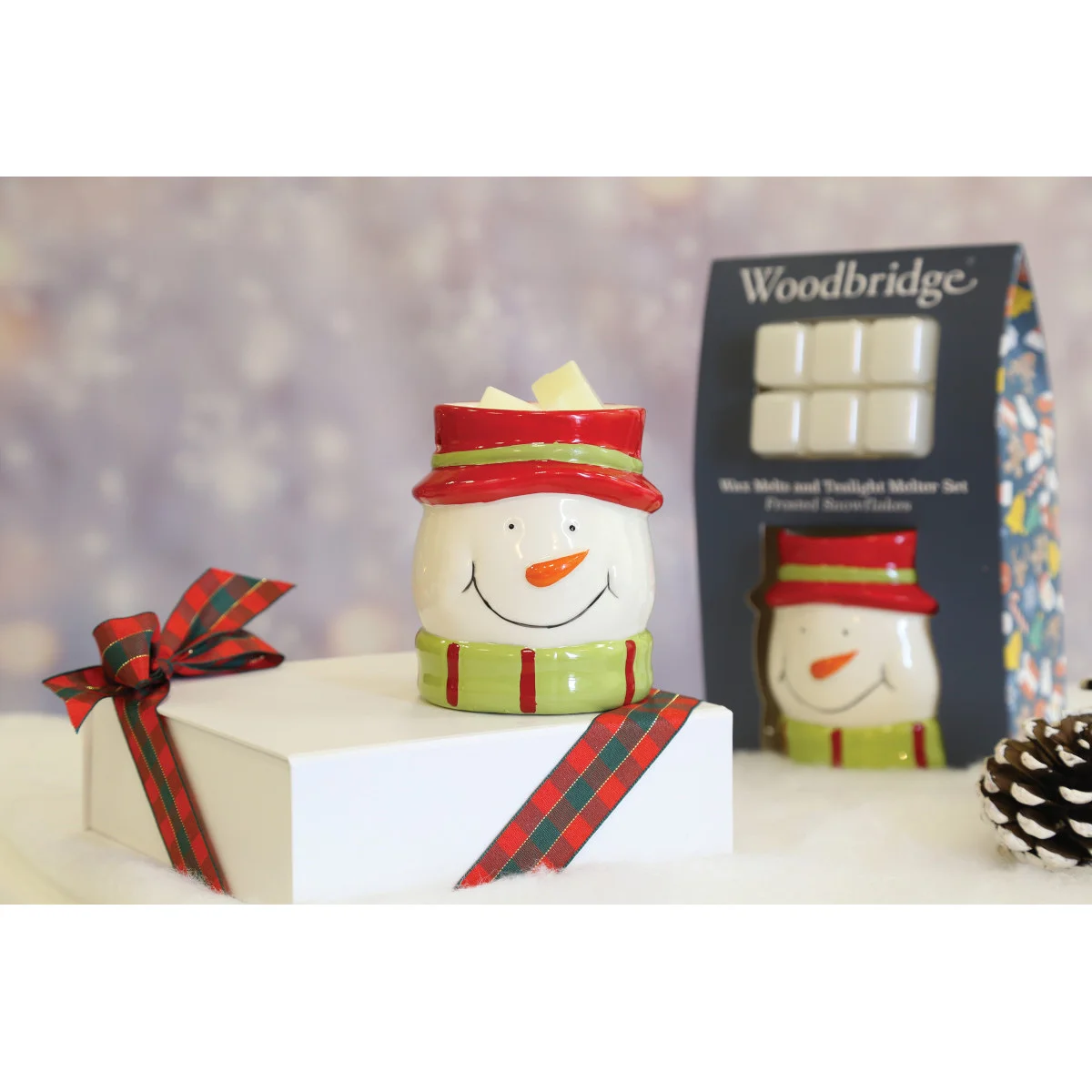 Duftlampe Snowman & Wachsmelts Frosted Snowflakes Duftlampe Snowman & Wachsmelts Frosted Snowflakes