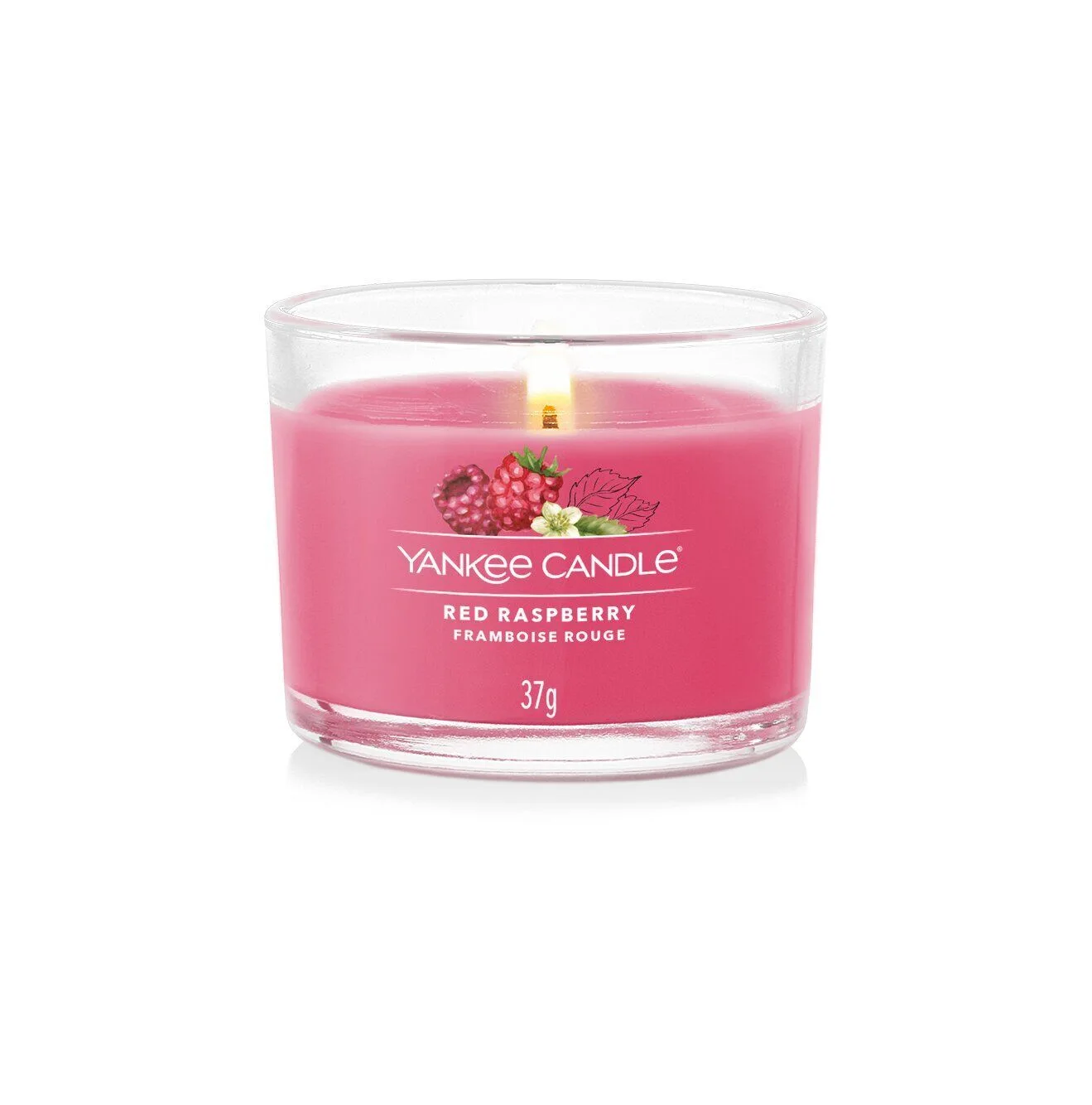 Filled-Votive_Lit_Red-Raspberry1 Red Raspberry 37g