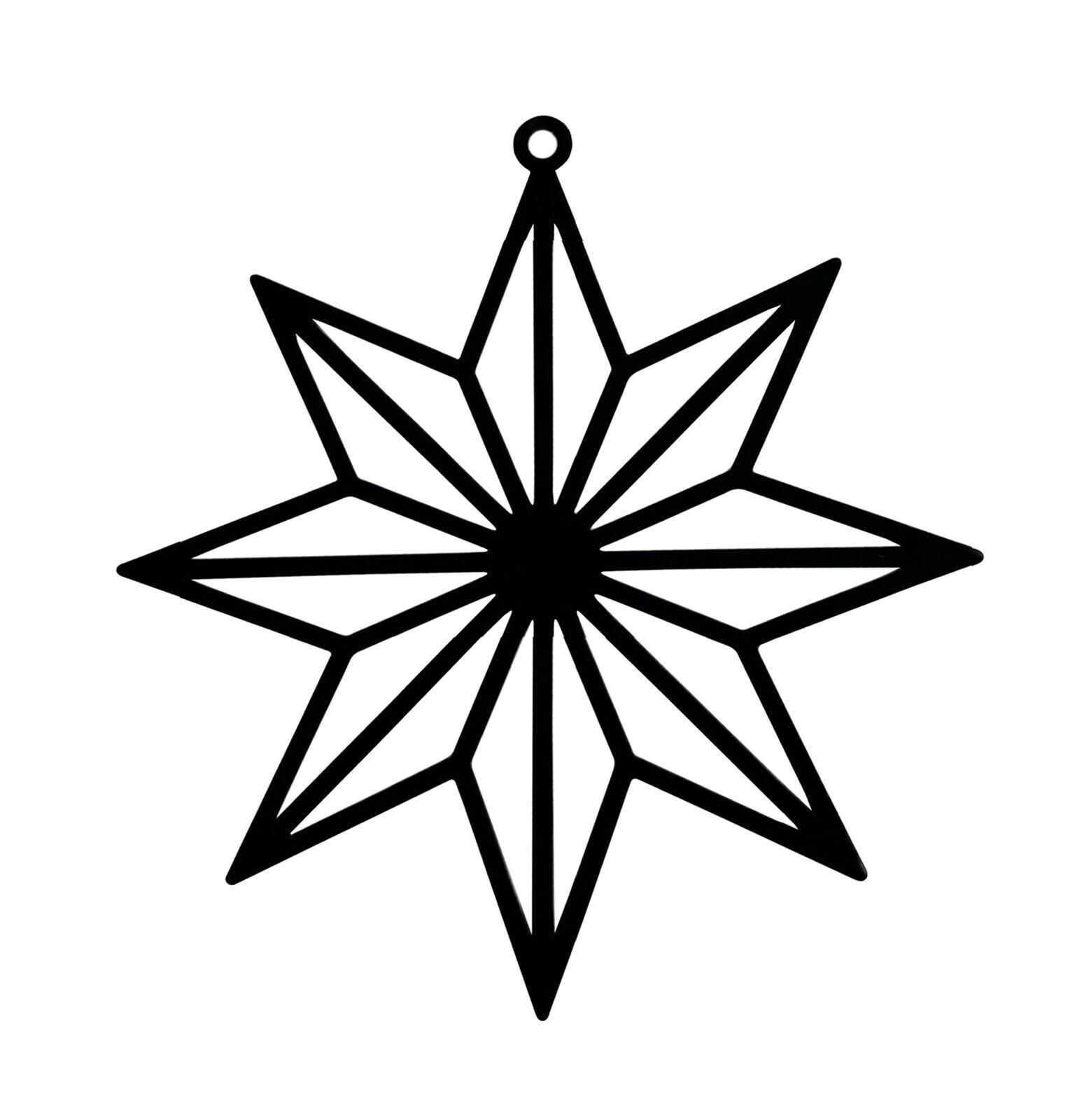 809031313 Dekohänger Vonin Stern schwarz 15cm
