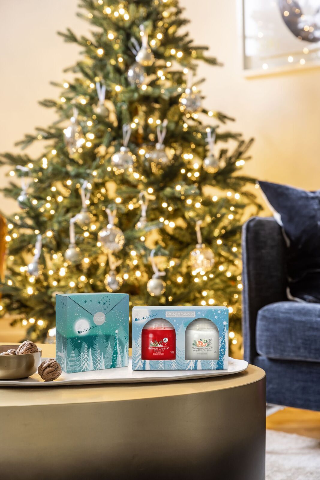 Small_Tumbler_-_3_Filled_Votive_Gift_Set-1 3 Glasvotivkerzen & kleiner Tumbler Geschenkset Weihnachten Bright Lights