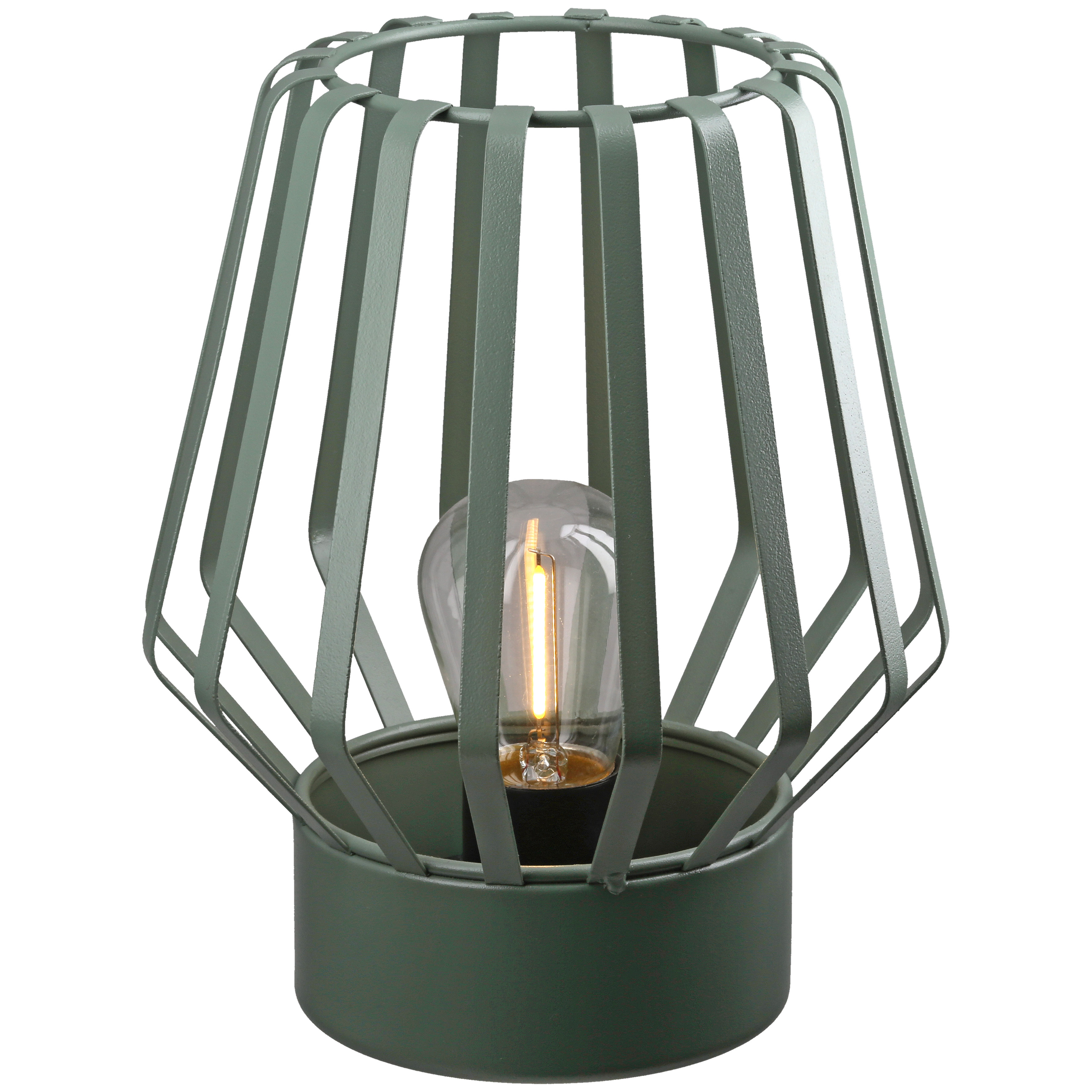 LED Windlicht Pavone grün