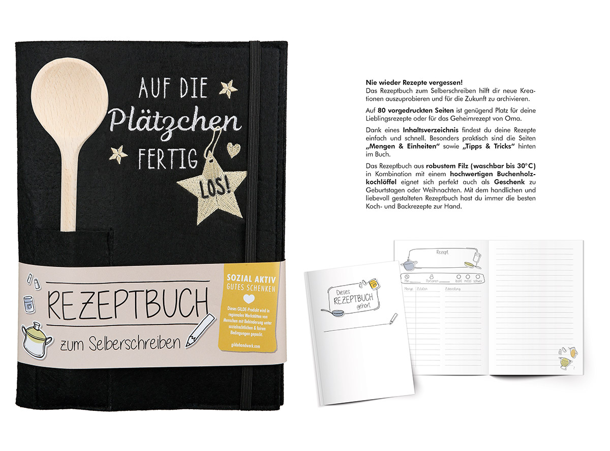 Kochbuch "Auf die Plätzchen, fertig, los" Filz