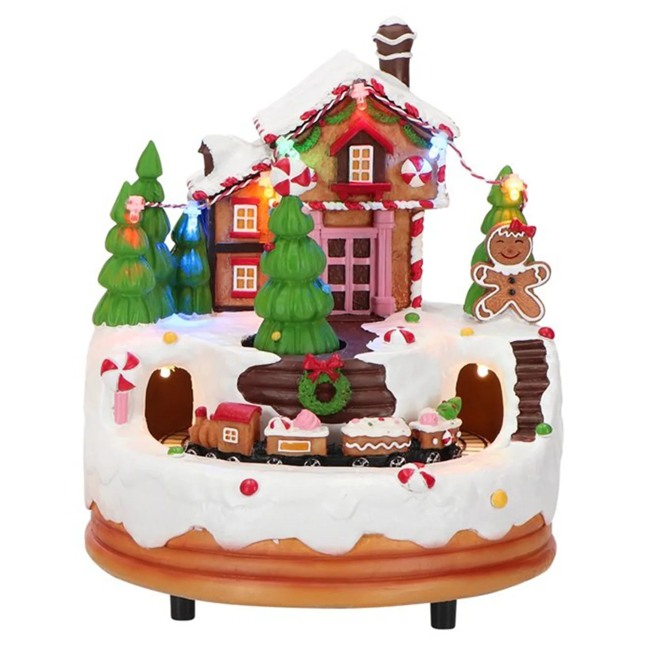 Gingerbread Candy House Train LED animiert Variante 2