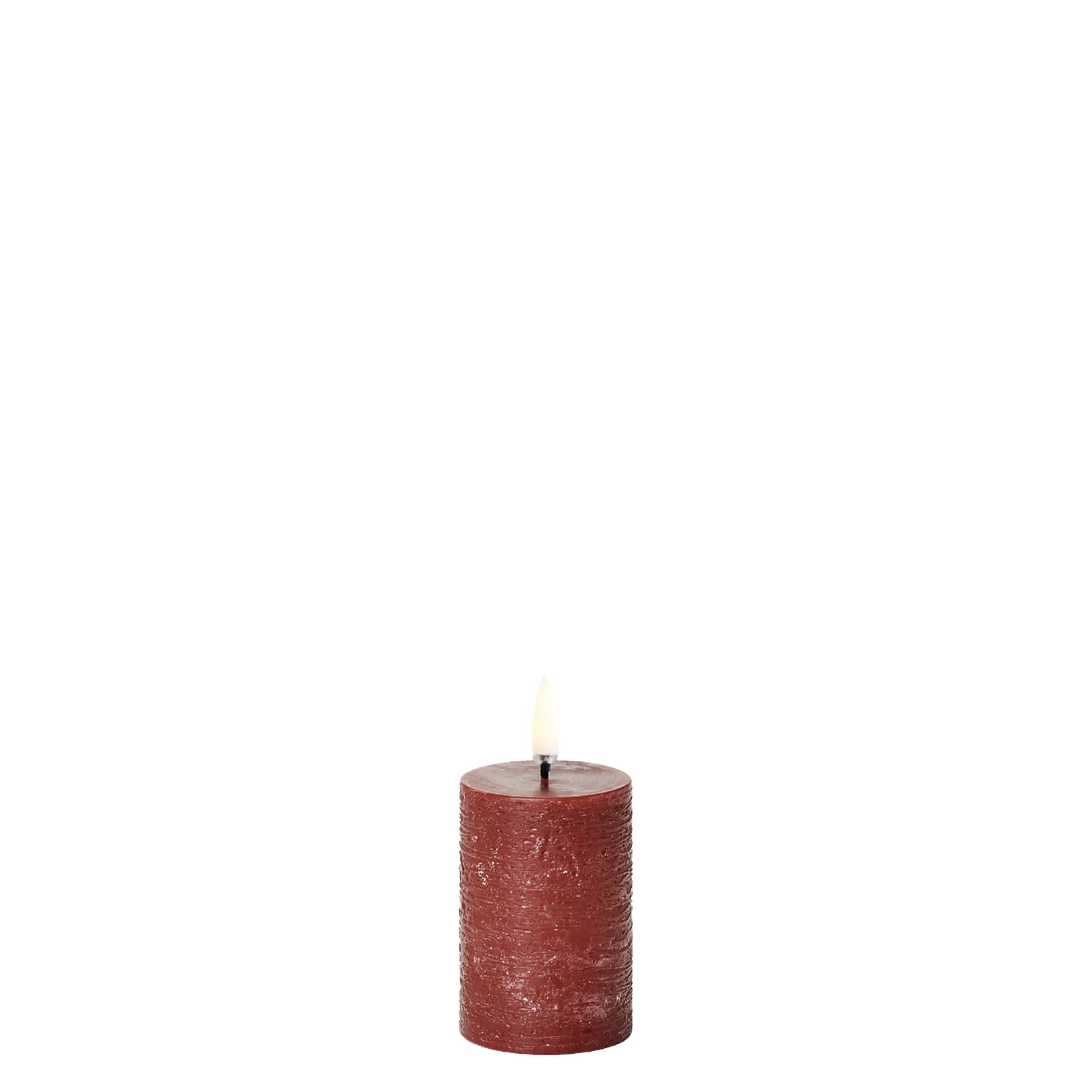 Uyuni LED Stumpenkerze 5x7,5cm Carmine Red