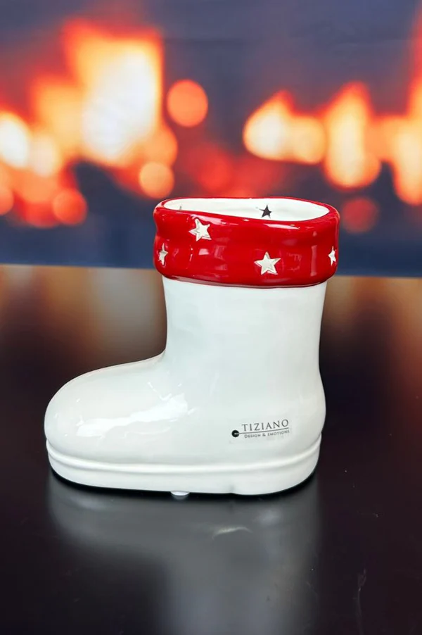 Kübel Stiefel Armani 14cm rot/cremeweiß