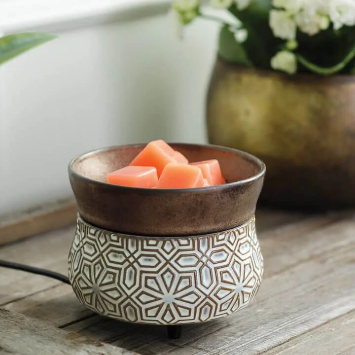 image-17 Geometric bronze 2-in-1 Classic Duftlampe aus Keramik elektrisch