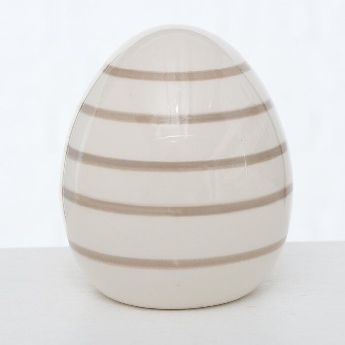 Einzelbild-74LLMLXe-large Dekofigur Ei Finn beige 8cm Streifen
