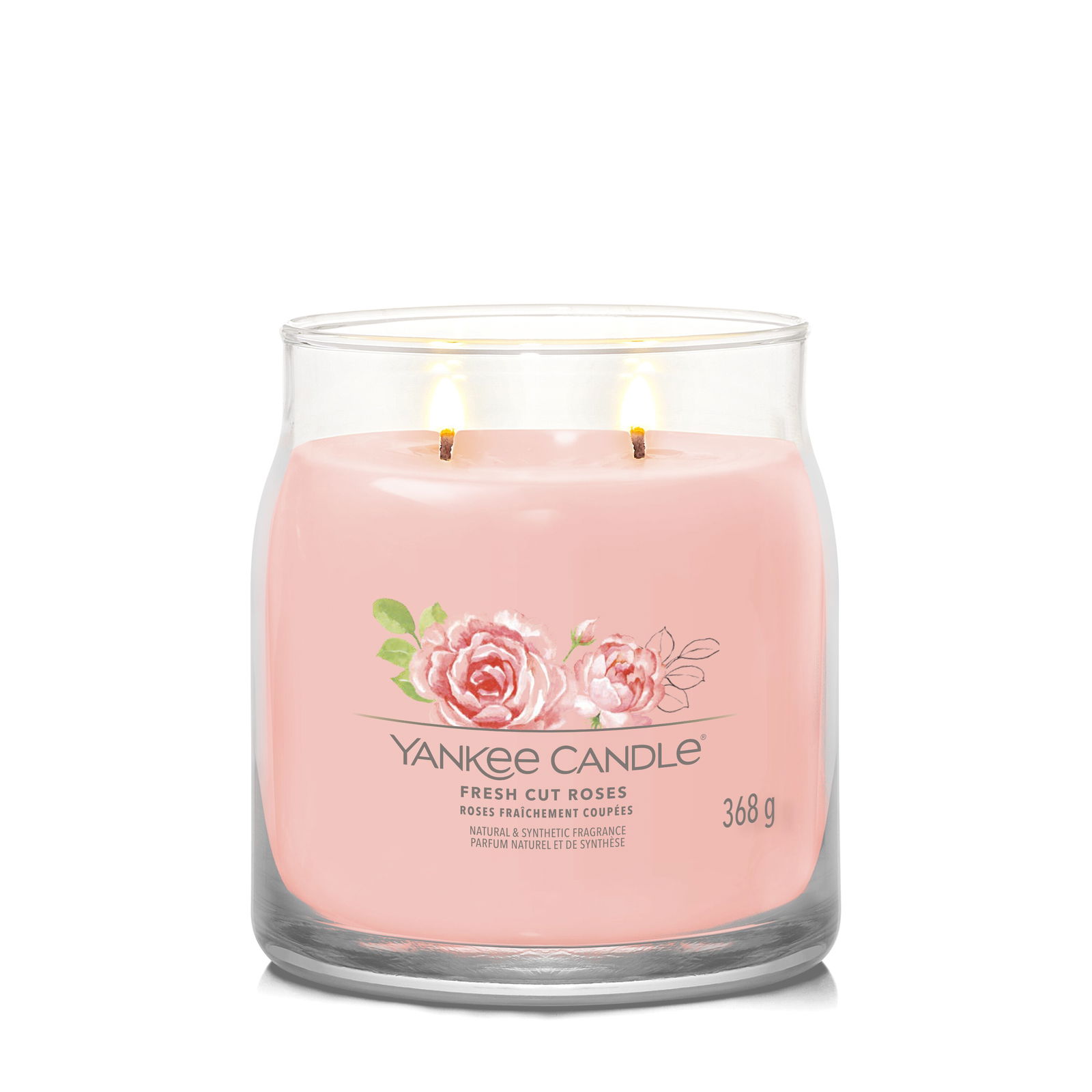 Fresh Cut Roses Signature Medium Jar 368g 2-Docht