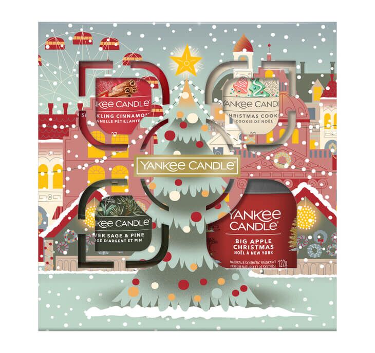 3 Glasvotivkerzen & kleiner Tumbler Geschenkset Weihnachten Big Apple Christmas 3 Glasvotivkerzen & kleiner Tumbler Geschenkset Weihnachten Big Apple Christmas