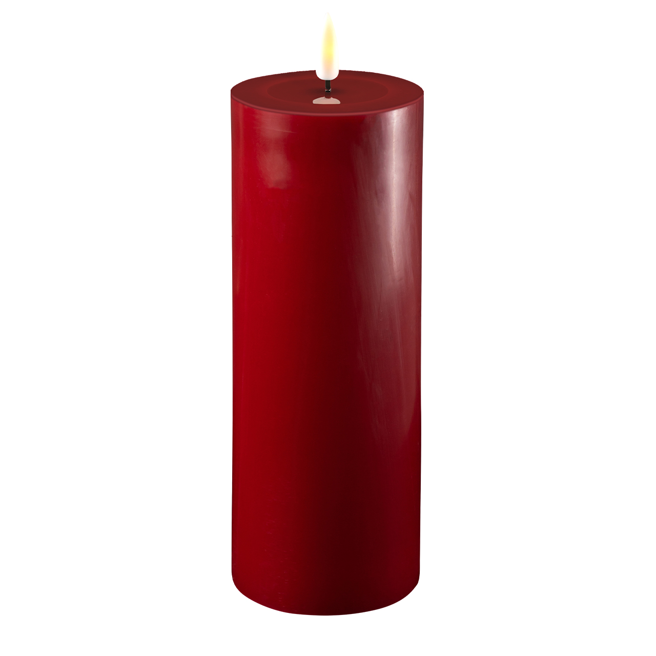 2021-RF-0059 Stumpenkerze LED bordeaux 7,5 x 20cm