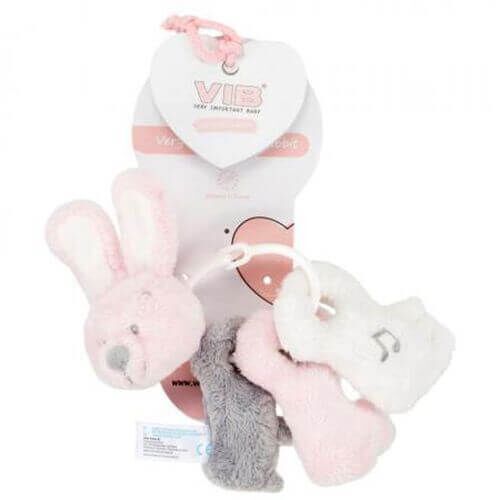 VIB-ACTPPG002 Plüsch Schlüsselanhänger Rabbit Rosa