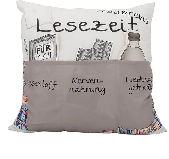 8844 Sofahelden Lesekissen mit 3 Einstecktaschen