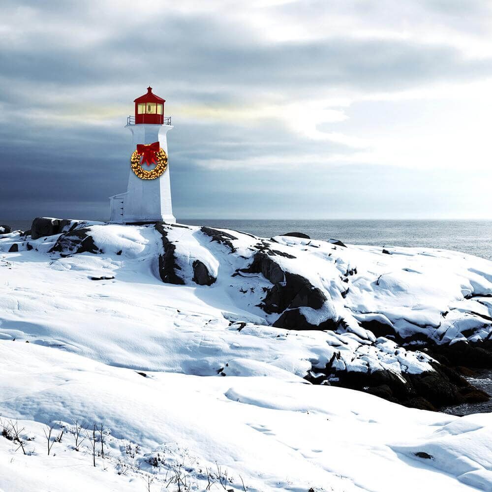 Village-Candle-Coastal-Christmas-Leuchtturm Coastal Christmas 602g