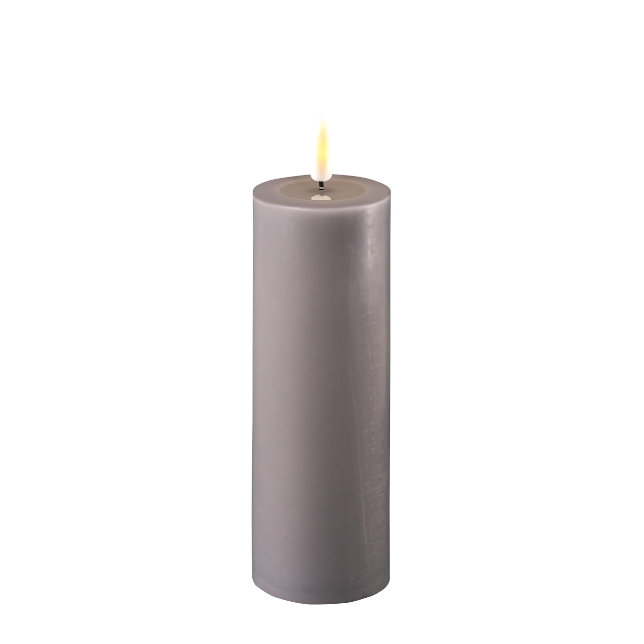 2021-RF-00028 Stumpenkerze LED grau 5 x 15cm