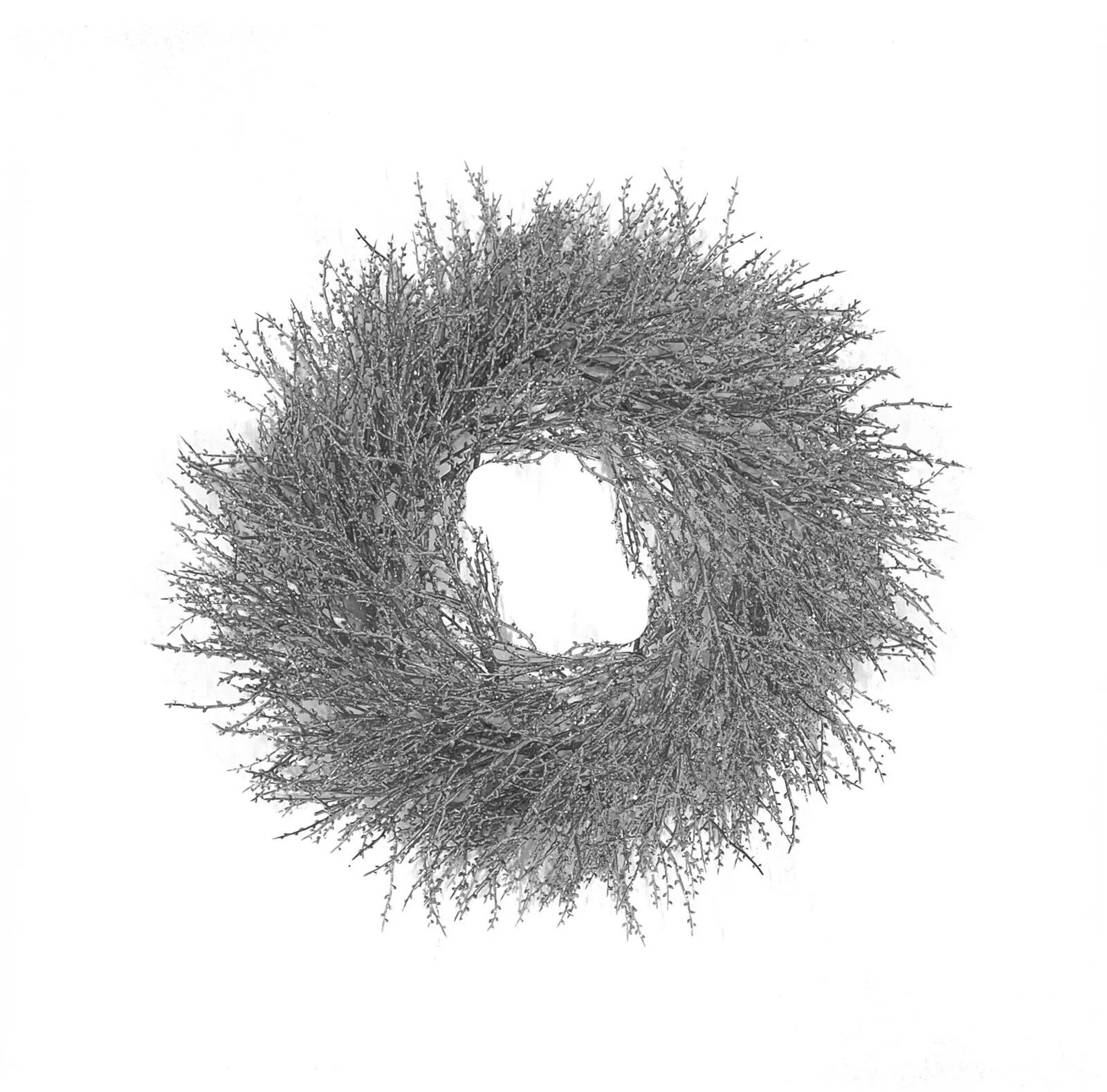 1198004897 Dekokranz Estia silber 46cm
