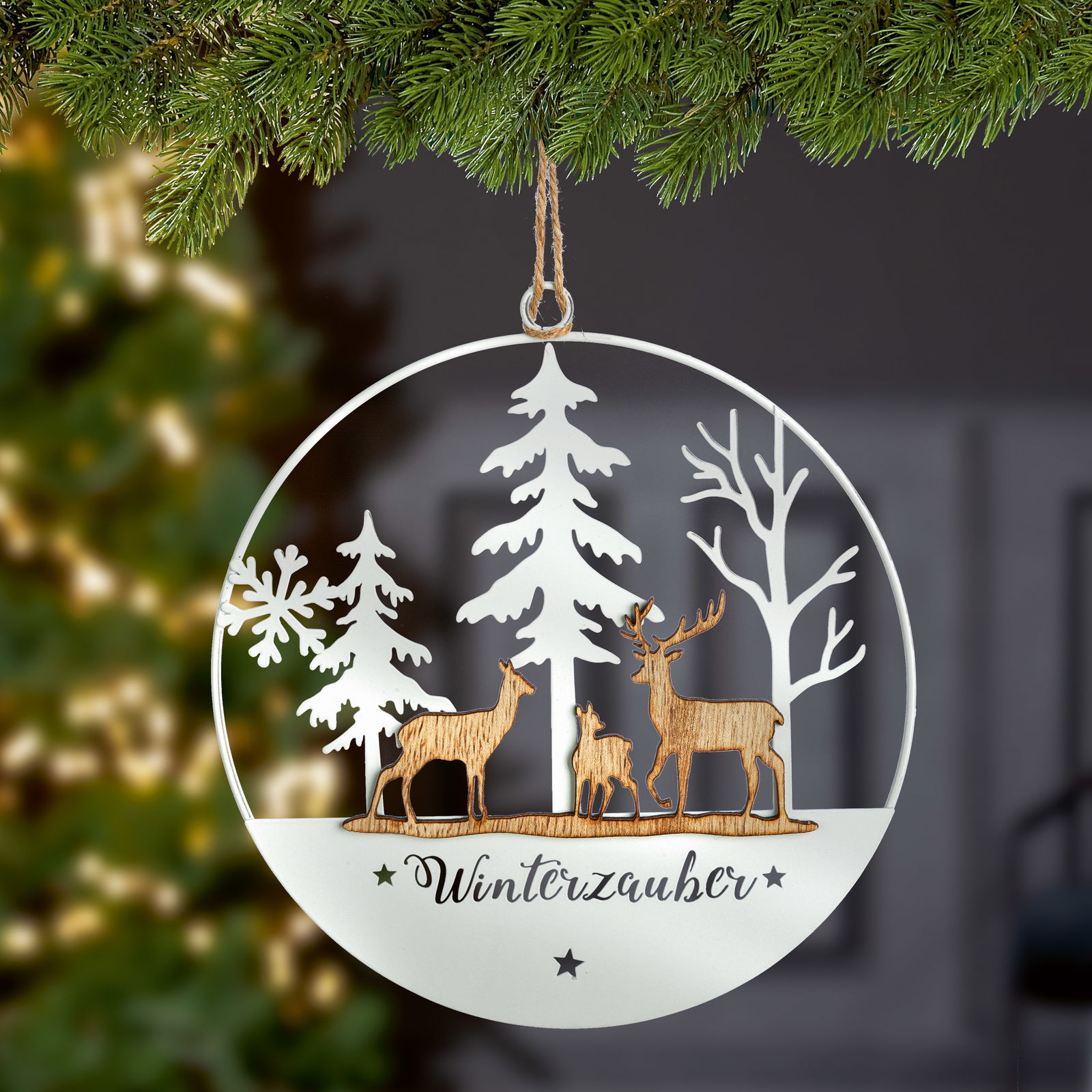Hirsch, Wildtiere, Baum, Zubehör, Weihnachtsdekorationen