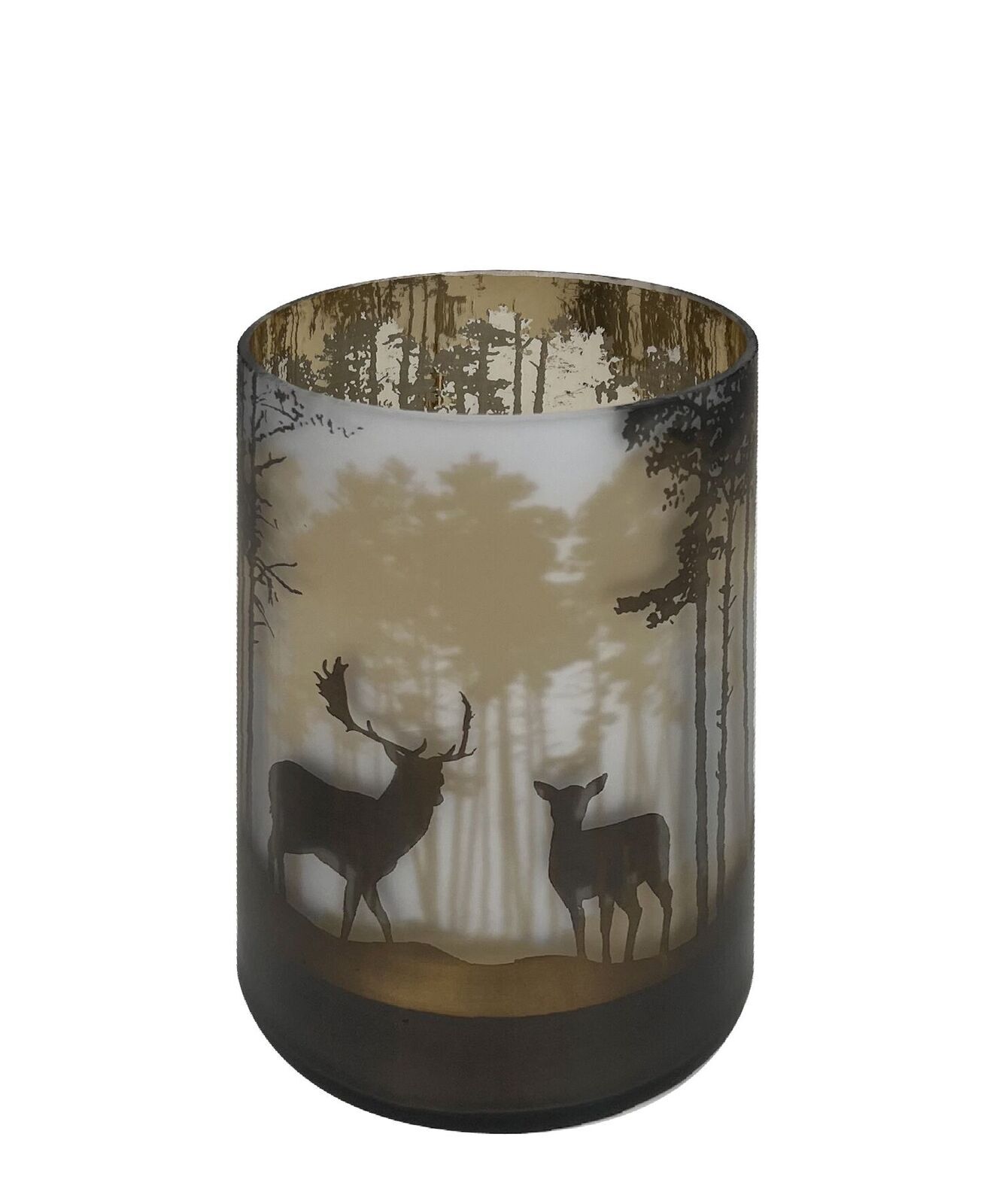 124604013 Windlicht Thalas Hirsche schwarz 20cm