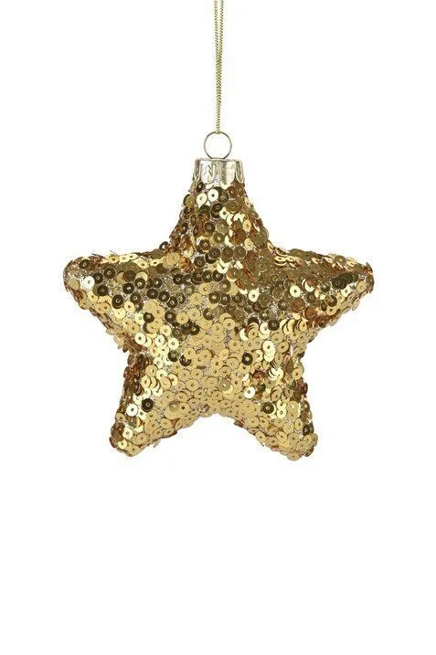 Seoul Weihnachtsstern 10,5cm Glas Gold Zubehor, Kronleuchter, Lampe