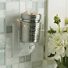 Brushed Chrome Duftlampe für die Steckdose