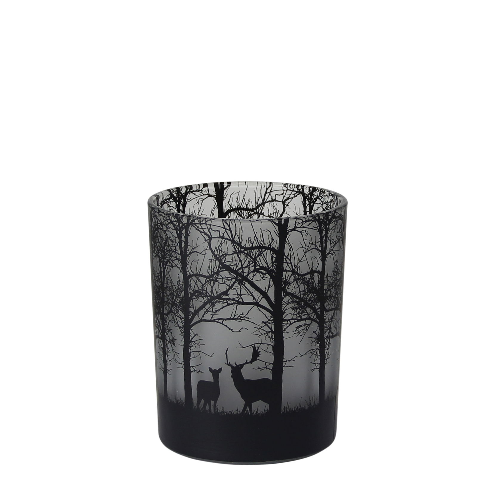 Windlicht Thoros Wald schwarz 12cm