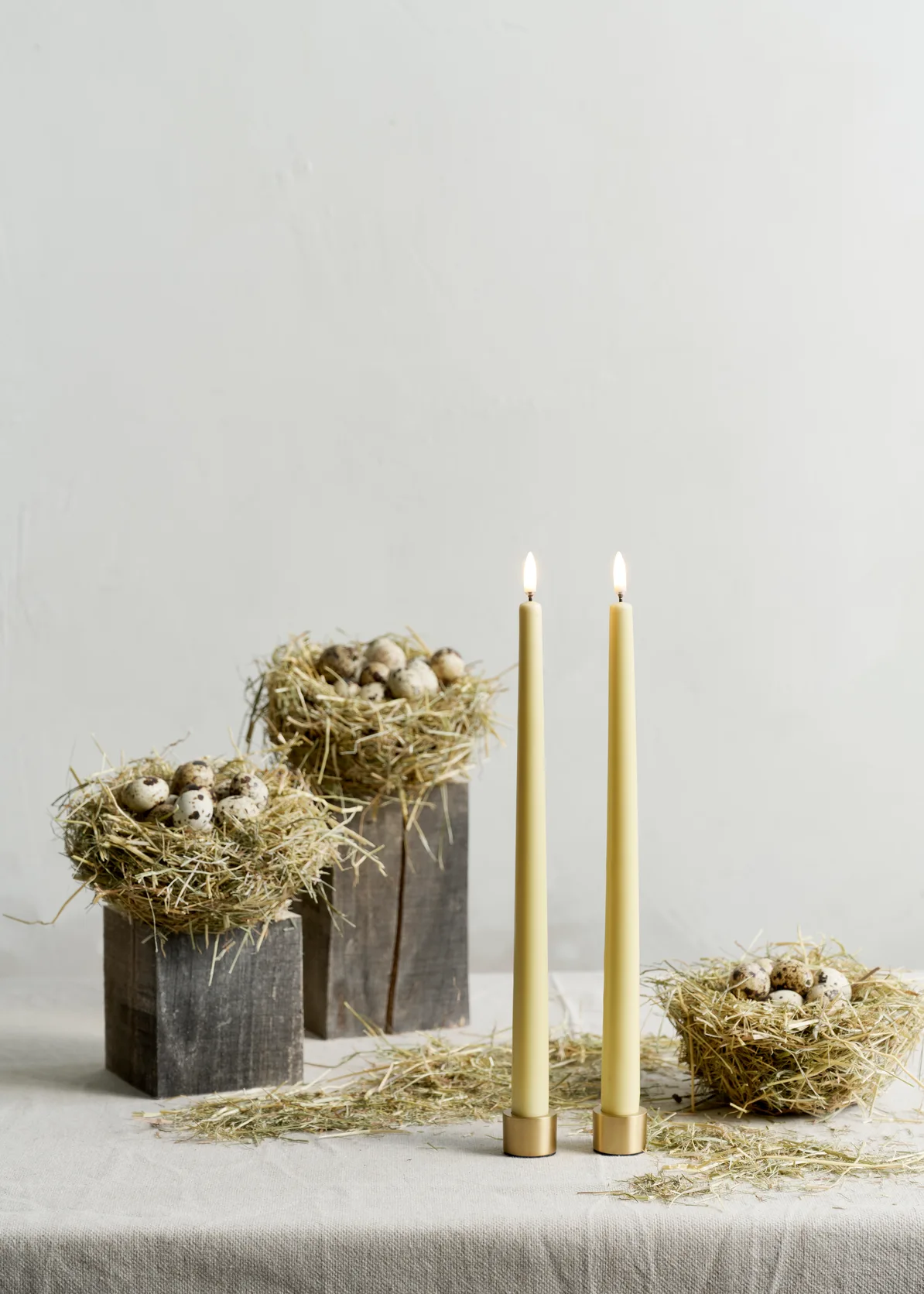 Uyuni Tafelkerzenhalter Light matte brass 2 Stück