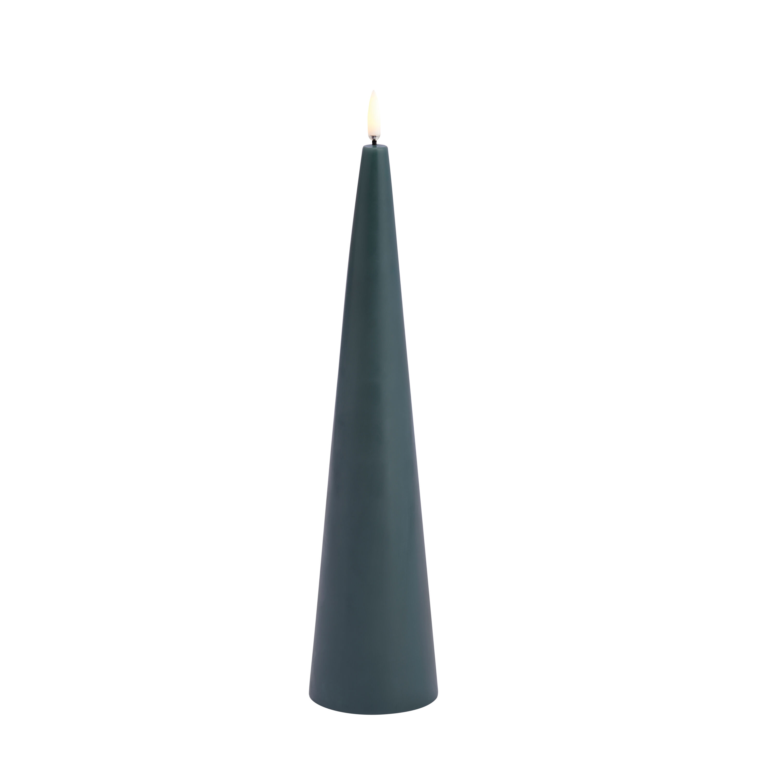 Uyuni-UL-CO-PG07030-Cone-Candle-large Uyuni LED Cone Candle 30cm Pine Green