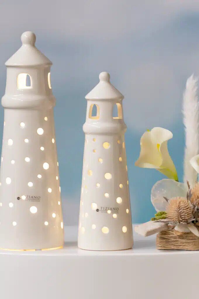 farol-padova-led-klein-einteil Leuchtturm Farol LED cremeweiß 21cm