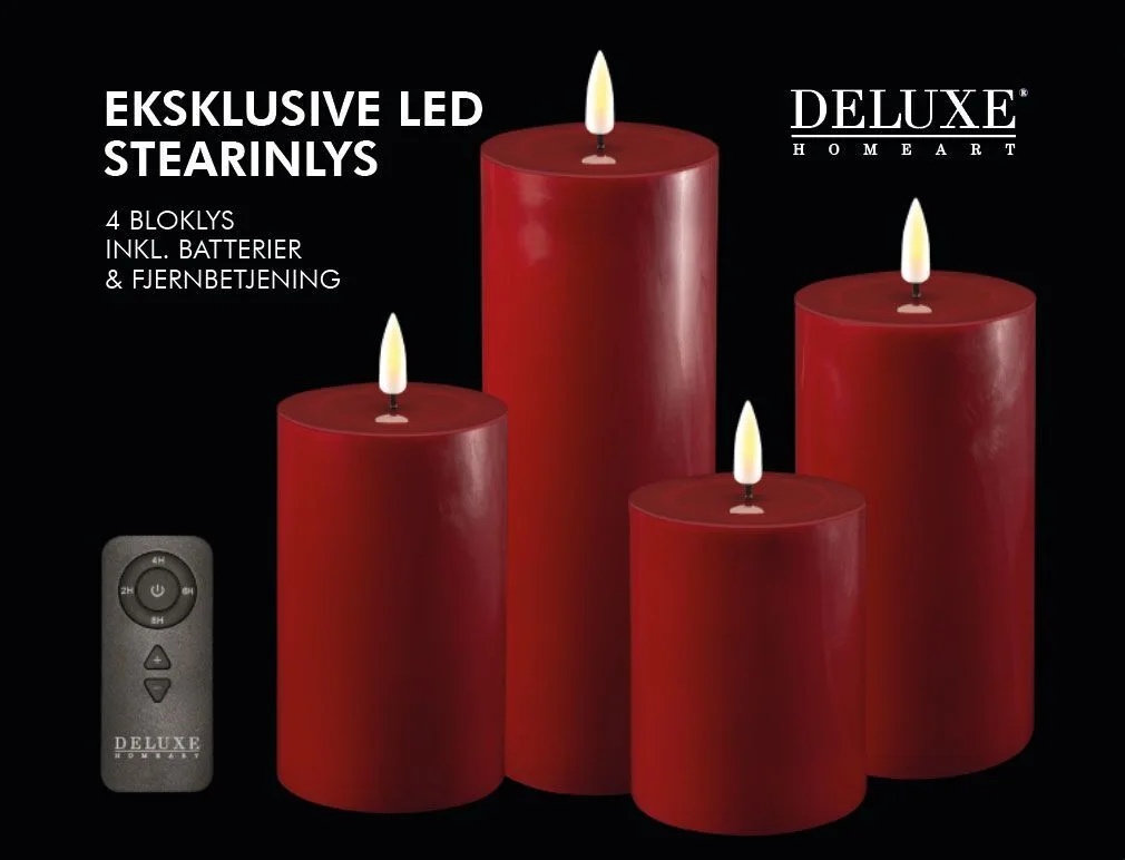 RF-GIFTBOX-0003 Giftbox Stumpenkerzen LED bordeaux