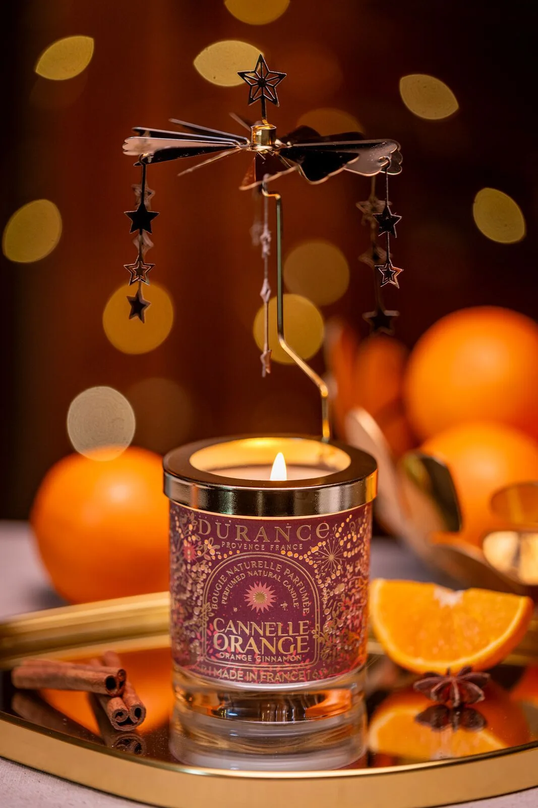 Zimt Orange - Set mit Karussel und Duftkerze 180g Zimt Orange - Set mit Karussel und Duftkerze 180g