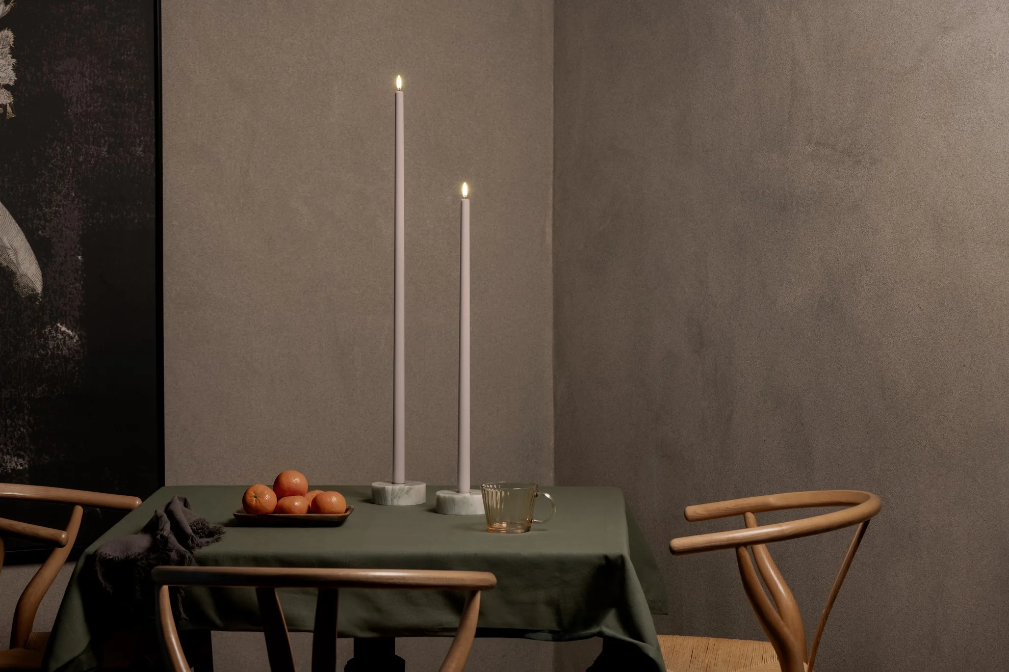 Uyuni LED Tafelkerze 55cm beige