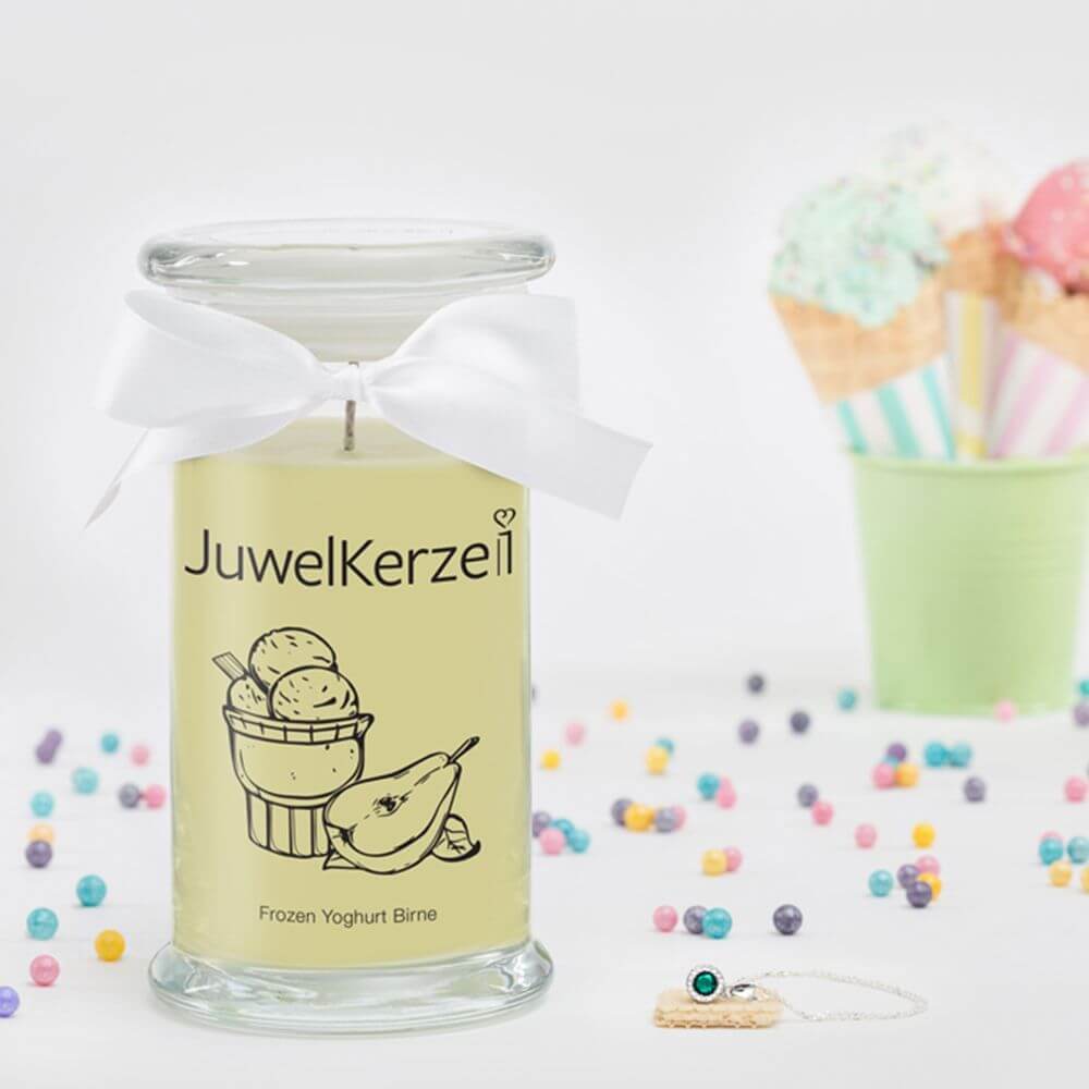 JuwelKerze Frozen Joghurt Birne (Halskette mit Anhänger) 380g