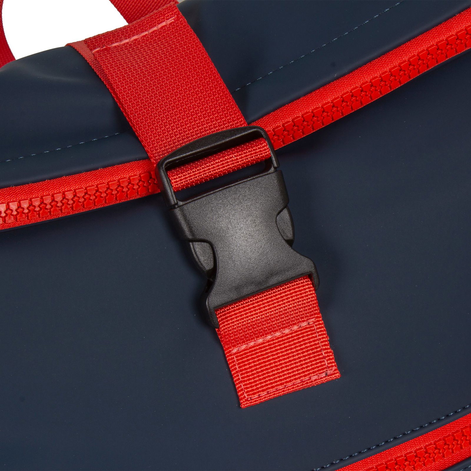 Tim - New York Rolltop Rucksack navy/rot