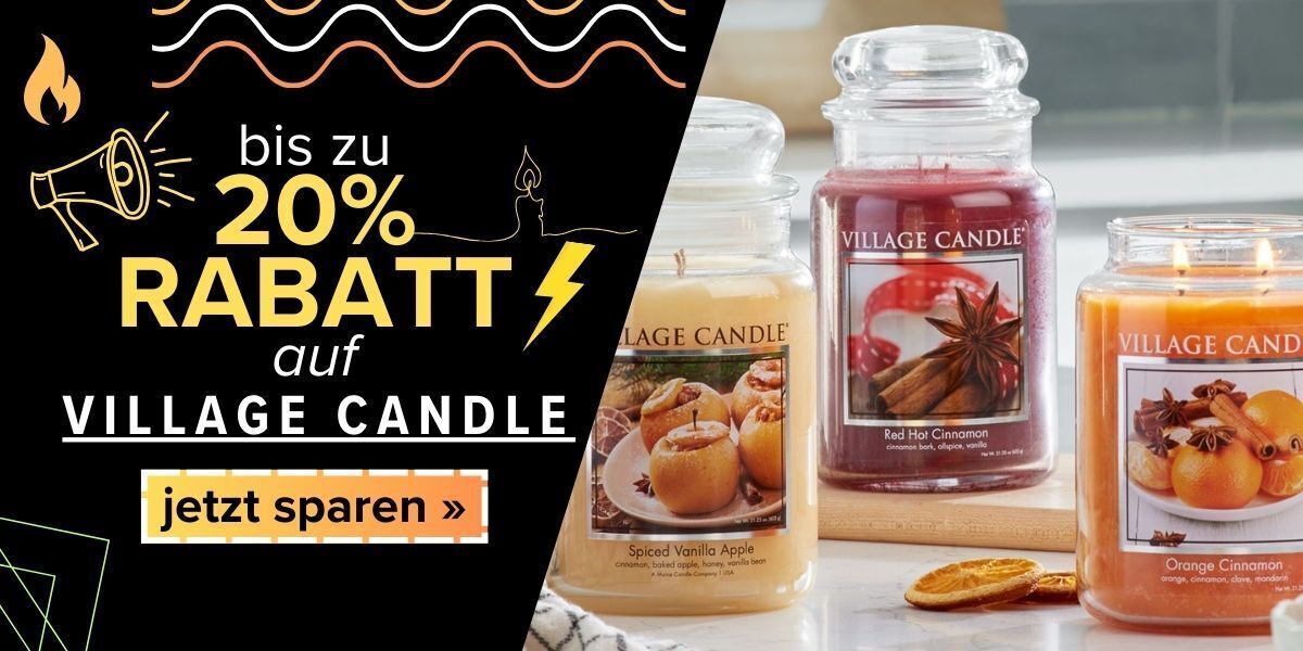 Black Week Village Candle Krug