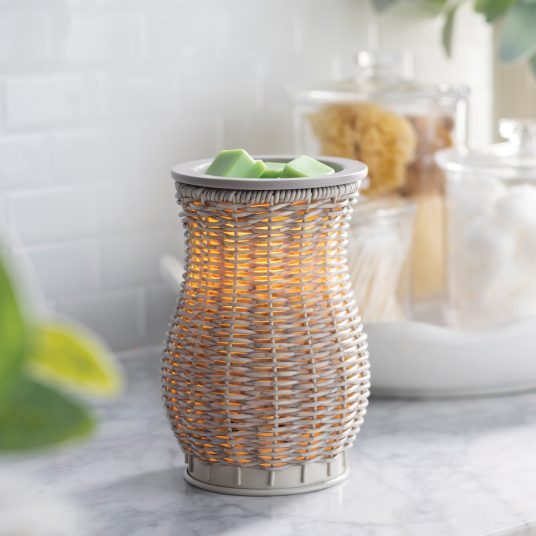 Grey Washed Wicker Duftlampe