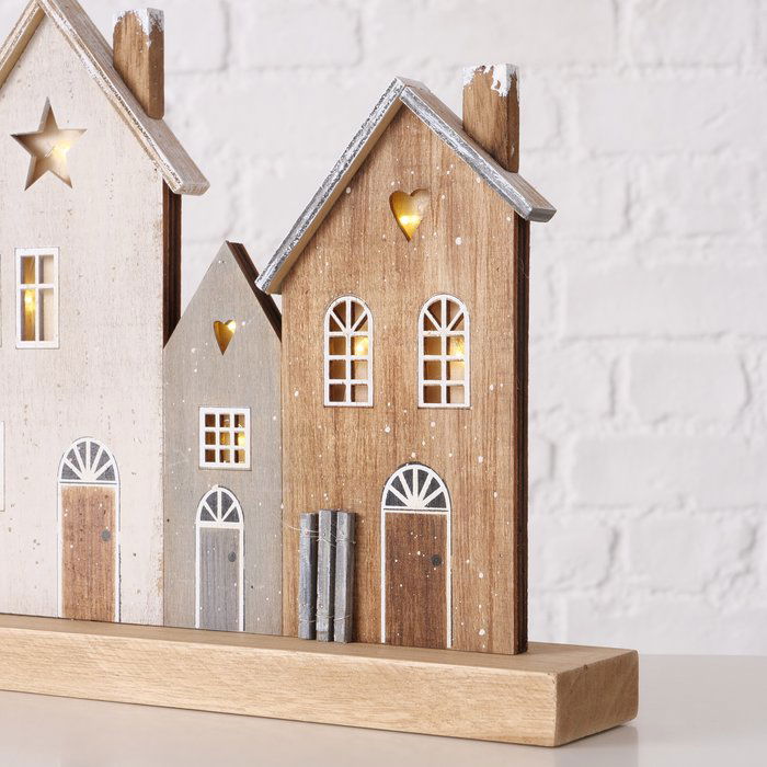 Dekoaufsteller Houses LED Variante 2