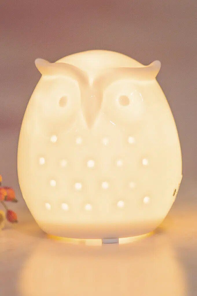 Arida-LED-creme-detail-breit Eule Arida breit LED 9cm cremeweiß