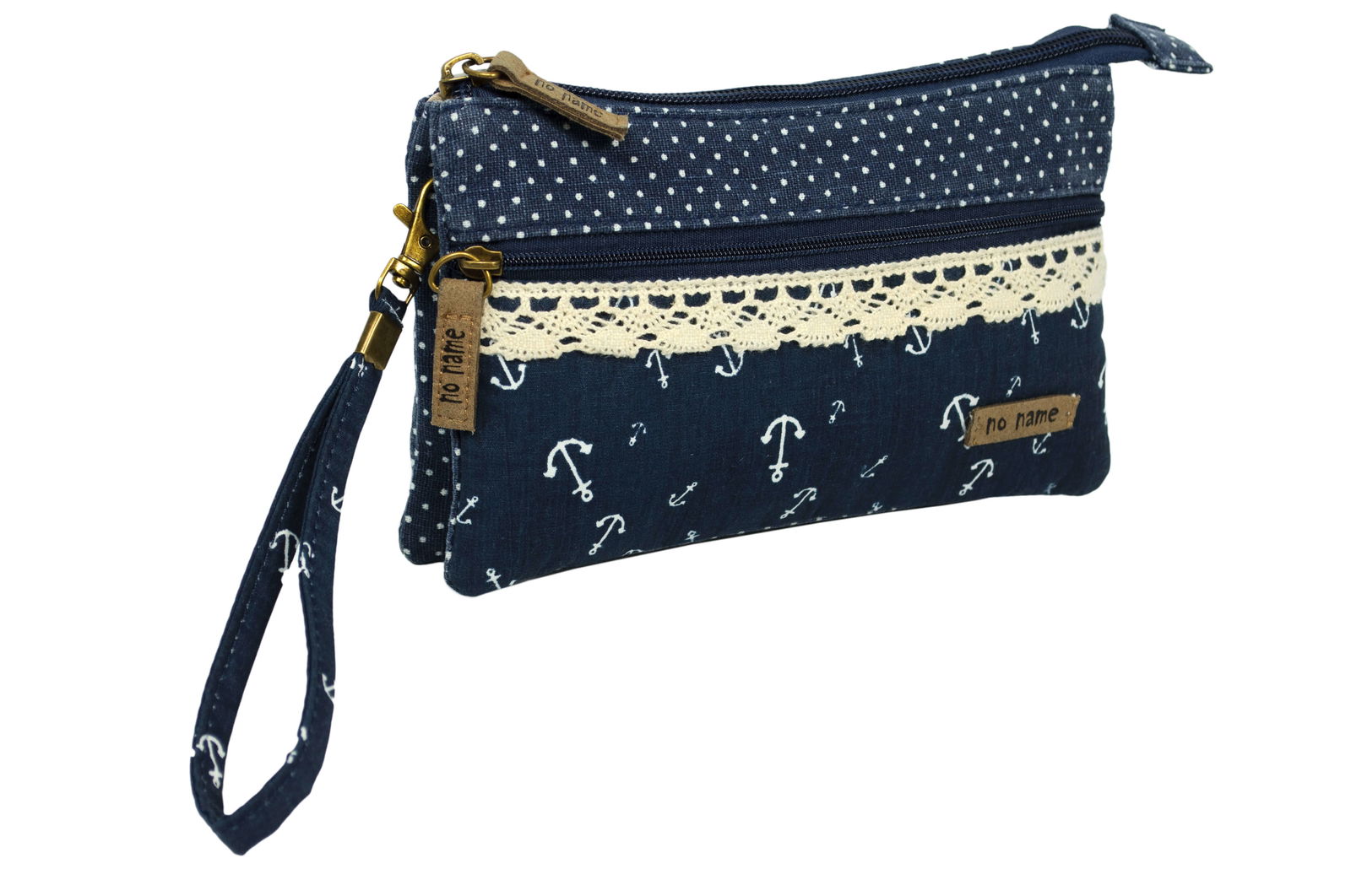 Patchwork Täschchen Anker navy 218