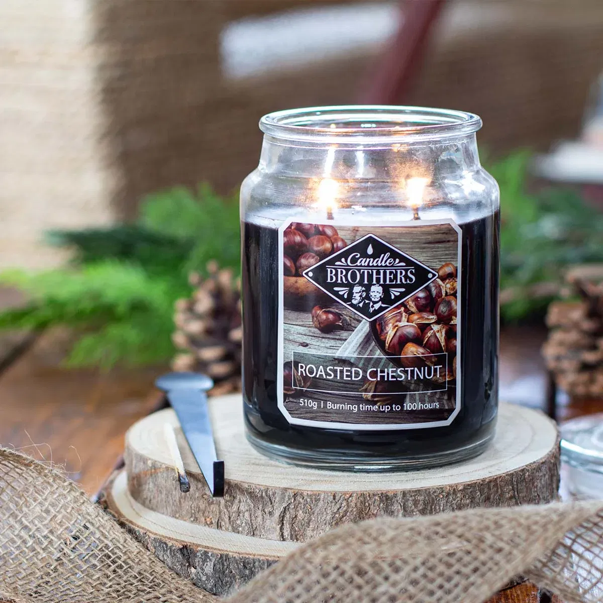 Roasted Chestnut 510g Candle Brothers Duftkerze